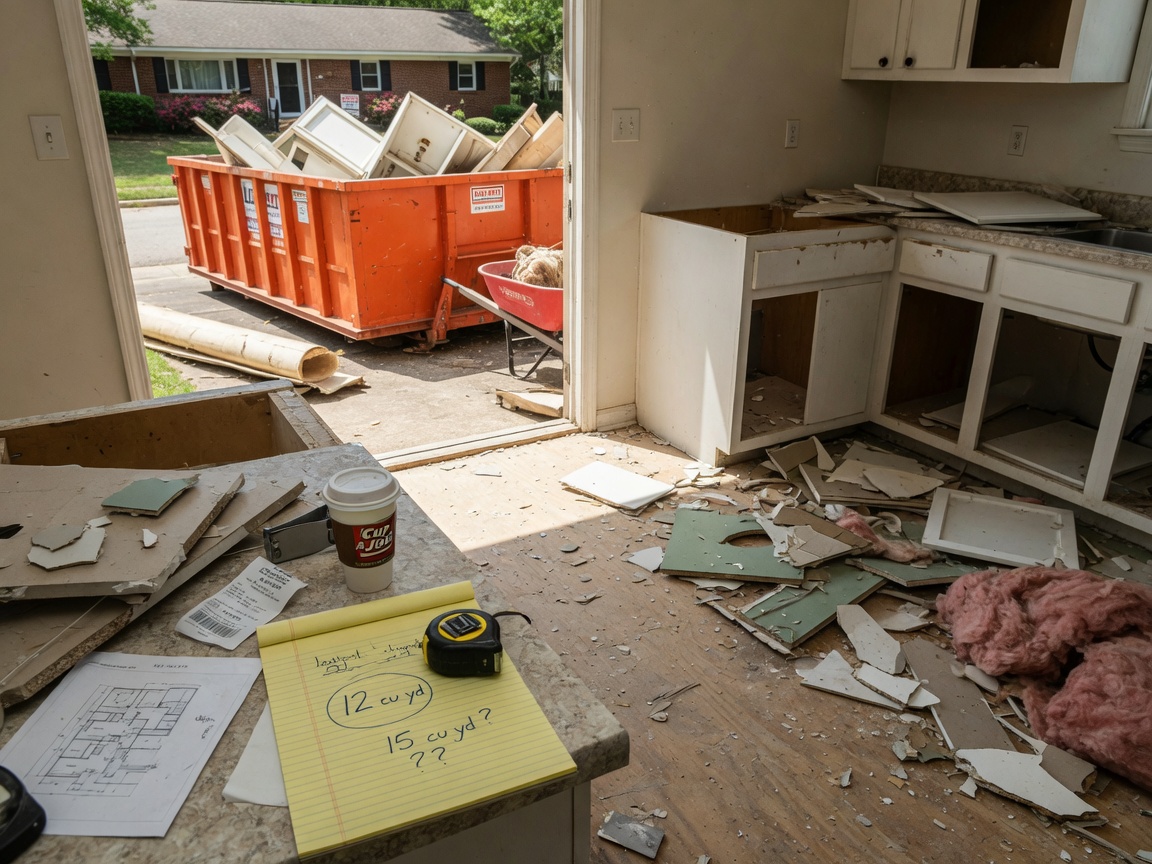 How to Size a Dumpster Rental for a Raleigh Kitchen Remodel